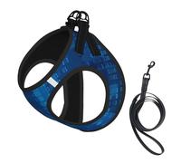 Programmeur Code Binaire Bleu,Harnais pour Animaux de Compagnie, Harnais réfléchissant réglable pour Chien,M