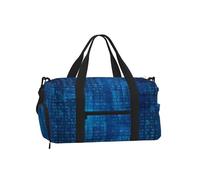 Programmeur Code Binaire Bleu,Sac de Sport bandoulière à Main, Sac de Voyage Grande capacité pour Femmes et Hommes