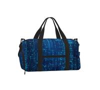 Programmeur Code Binaire Bleu,Sac de Sport bandoulière à Main, Sac de Voyage Grande capacité pour Femmes et Hommes