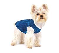 Programmeur Code Binaire Bleu,T-Shirt sans Manches en Coton pour Animaux de Compagnie, Gilet Respirant, Extensible et Doux,L