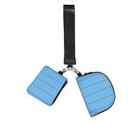 Programmeur Code informatique binaire bleu,Sacoche de poignet pour sports de plein air, porte-monnaie portable, pochette portefeuille avec porte-clés détachable