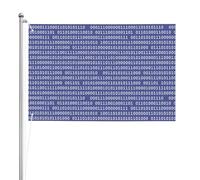 Programmeur Code informatique binaire Violet,Drapeau de jardin, bannière décorative, drapeau double face, 2 x 3 pieds, pour extérieur et intérieur