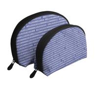 Programmeur Code Informatique Binaire Violet, Trousse de Maquillage Coquille Femme Petit Porte-Monnaie Trousse de Toilette Trousse à cosmétiques 2 pièces