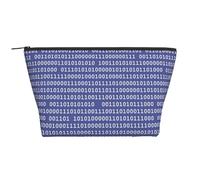 Programmeur Code Informatique Binaire Violet, Trousse de Toilette Trousse de Maquillage Sac à cosmétiques Trousse de Toilette de Voyage Portable