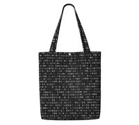 Programmeur Code Noir Noir，Sacs d'épicerie réutilisables, sacs fourre-tout de grande capacité, sac à bandoulière en toile