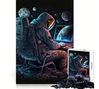 Programmeur dans l'espace Puzzle de 1000 pièces pour Adolescents Jeu de réflexion et de complicité Découpe de précision Pièce de Collection Artistique 38x52cm
