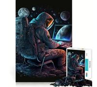 Programmeur dans l'espace Puzzle de 1000 pièces pour Adolescents Jeu de réflexion et de complicité Découpe de précision Pièce de Collection Artistique 38x52cm
