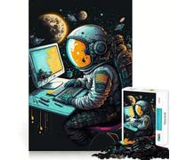 Programmeur dans l'espace Puzzle de 1000 pièces pour Adultes Jeu de réflexion et de détente Découpe Parfaite Cadeau mémorable 38x52cm
