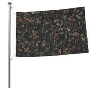 Programmeur de code informatique, mâts de drapeaux de jardin personnalisés, drapeaux de 90 cm x 60 cm avec œillets