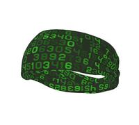 Programmeur Green Decimal Computer CodeHands pour hommes et femmes, bandeau de course, bandeau anti-transpiration, salle de sport