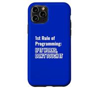 Programmeur Humour Première règle de Codage Phrase Coque pour iPhone 11 Pro