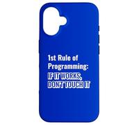 Programmeur Humour Première règle de Codage Phrase Coque pour iPhone 16