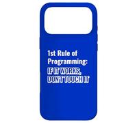 Programmeur Humour Première règle de Codage Phrase Coque pour iPhone 17 Pro Max