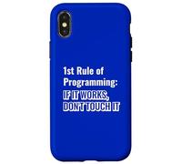 Programmeur Humour Première règle de Codage Phrase Coque pour iPhone X/XS