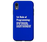 Programmeur Humour Première règle de Codage Phrase Coque pour iPhone XR