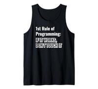 Programmeur Humour Première règle de Codage Phrase Débardeur