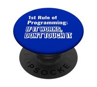 Programmeur Humour Première règle de Codage Phrase PopSockets PopGrip Adhésif