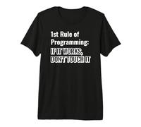 Programmeur Humour Première règle de Codage Phrase T-Shirt Haut de Gamme