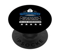 Programmeur Magicien Magicien Résoudre Les problèmes PopSockets PopGrip Adhésif