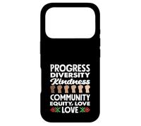 Progrès, diversité, gentillesse, Amour, Mois de l'histoire des Noirs Coque pour iPhone 17 Pro