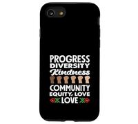 Progrès, diversité, gentillesse, Amour, Mois de l'histoire des Noirs Coque pour iPhone SE (2020) / 7/8