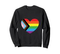 Progrès Fierté Rainbow Heart LGBTQ+ Sweatshirt