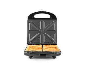 Progress Appareil à Croques - Machine à Sandwichs Antiadhésive, Prépare 4 Croques-Monsieur, Plaques 4 Tranches, Température Automatique, Poignée Cool Touch, Facile à Nettoyer, 1200 W