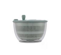 Progress Essoreuse à salade 5 L avec bouton de frein | Passoire et saladier intégrés, base antidérapante, plastique sans BPA, poignée rotative, coloris vert