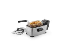 Progress Friteuse 3 L, 2000 W | Panier et couvercle amovibles antiadhésifs, hublot de contrôle, thermostat réglable 150-190 °C, voyants marche/prêt