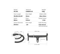PROGRESS GUIDON POUVOIR INTÉGRÉ PG-245 90 MM COCKPIT INTEGRADO CARBON ROAD