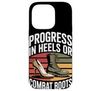 Progress in Heels Or Combat Boots Equality Femme Coque pour iPhone 14 Pro