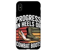 Progress in Heels Or Combat Boots Equality Femme Coque pour iPhone XS Max