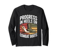 Progress in Heels Or Combat Boots Equality Femme Manche Longue