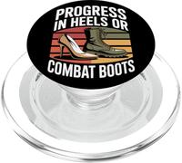 Progress in Heels Or Combat Boots Equality Femme PopSockets PopGrip pour MagSafe