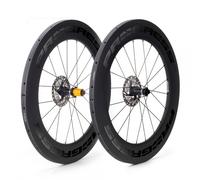 Progress Space Disc Tubular Road Wheel Set Noir 12 x 100 / 12 x 142 mm / Shimano/Sram HG Black