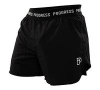 Progress Jiu Jitsu Academy Board Shorts | Short de sport BJJ pour homme | Noir, entrejambe de 20,3 cm, tour de taille 76,2 à 81,3 cm, 3 poches, taille haute, polyester, lavage à la main uniquement