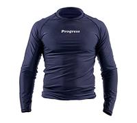 Progress Jiu Jitsu Academy Rashguard à manches longues | Rashguard BJJ flexible et durable | Hauts de compression anti-humidité pour homme et femme | 80 % polyester/20 % élasthanne noir S