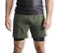 Progress Jiu Jitsu Short de bain Academy | Short de BJJ confortable et durable | Short pour homme pour jiu jitsu brésilien | Short de sport, kaki, Taille L