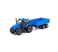 Progress Jouet tracteur pour enfant avec remorque à bascule Bleu + 3J