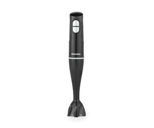 Progress Mixeur Plongeant & Batteur Électrique 200W, Fonction Turbo avec Lame Inox Détachable, Mixeur Bébé, Parfait pour Soupes/Sauces, Design Compact avec Fonctionnement 1 Bouton, Noir