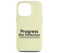 Progress Not Perfection Inspirational Self Improvement Coque pour iPhone 13 Pro