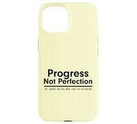 Progress Not Perfection Inspirational Self Improvement Coque pour iPhone 15