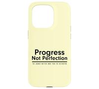 Progress Not Perfection Inspirational Self Improvement Coque pour iPhone 15 Pro