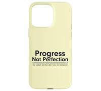 Progress Not Perfection Inspirational Self Improvement Coque pour iPhone 15 Pro Max