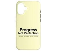 Progress Not Perfection Inspirational Self Improvement Coque pour iPhone 16