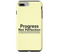 Progress Not Perfection Inspirational Self Improvement Coque pour iPhone 7 Plus/8 Plus