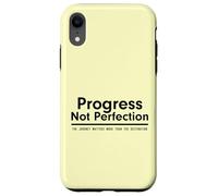 Progress Not Perfection Inspirational Self Improvement Coque pour iPhone XR
