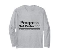 Progress Not Perfection Inspirational Self Improvement Manche Longue
