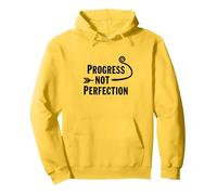 Progress Not Perfection Motivational Growth Mindset Citation Sweat à Capuche, Unisexe pour Adultes, Citron, XL
