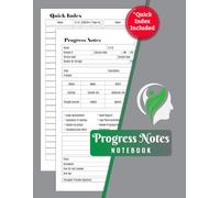 Progress Notes Notebook: for Therapists, Counselors, Psychologists, and Social Workers | Document Client Interventions & Goals | 100 Pages, Includes Index